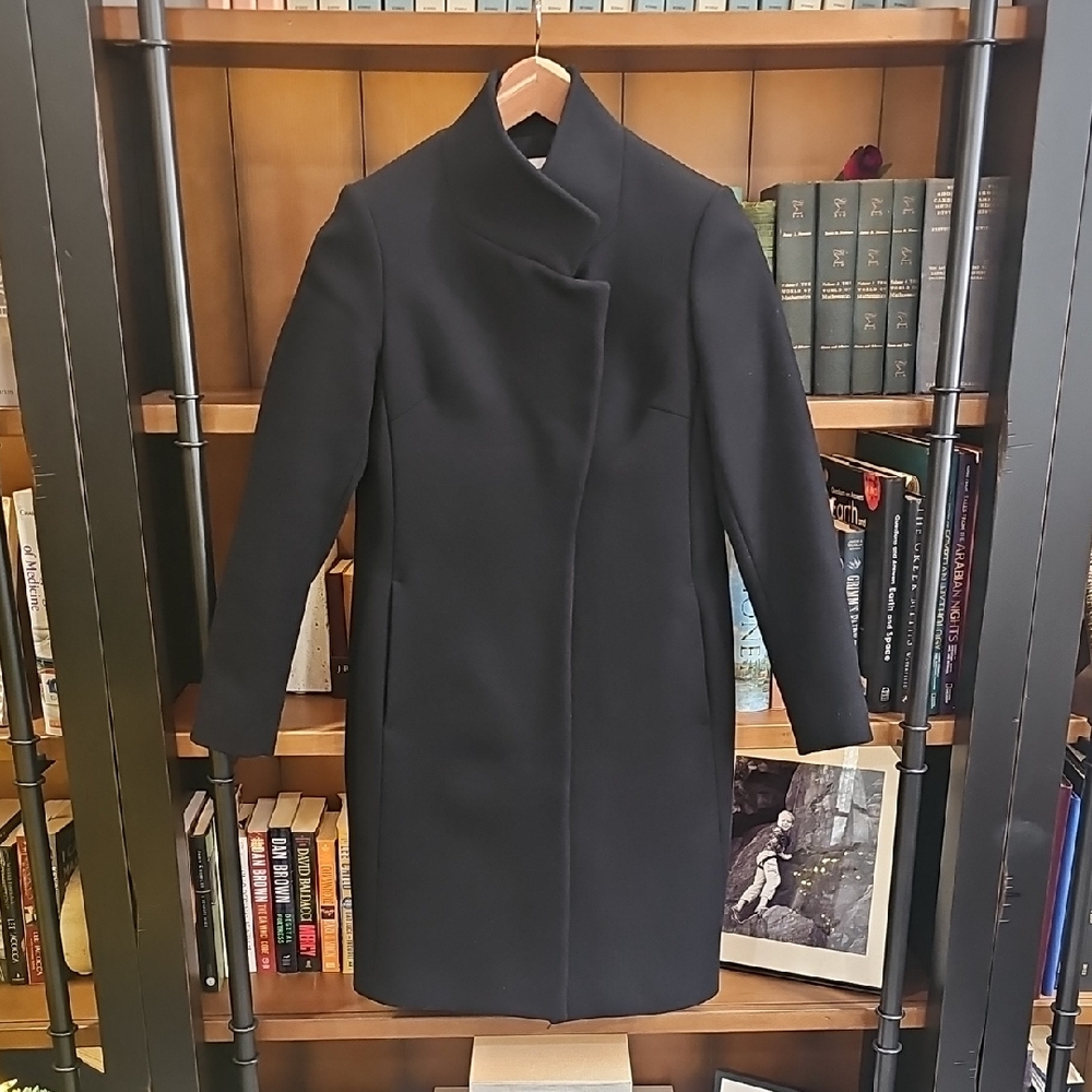 Reiss Black Wool Coat